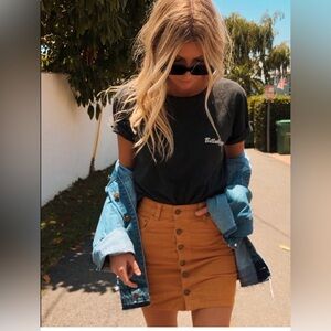 Billabong NWT Corduory Skirt Wmn's 28 Good Life Honey Gold Boho Billabong